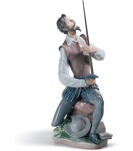 Amazon.com: LLADRÓ Don Quixote Standing Up Figurine. Porcelain